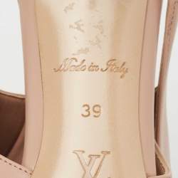 Pre Owned Louis Vuitton Pink Leather Urban Twist Slingback Pumps Size 39