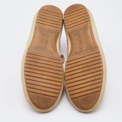 Pre Owned Louis Vuitton Pink/Beige Monogram Mini Lin Canvas and Leather Low Top Sneakers Size 38