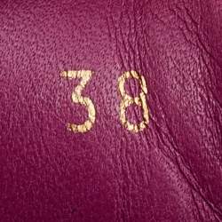 Pre Owned Louis Vuitton Pink/Beige Monogram Mini Lin Canvas and Leather Low Top Sneakers Size 38