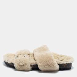 Louis Vuitton Shearling Slides - Brown Sandals, Shoes - LOU532292