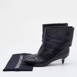 Louis Vuitton Black Leather Ankle Length Boots Size 39
