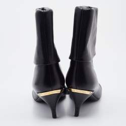 Louis Vuitton Black Leather Ankle Length Boots Size 39