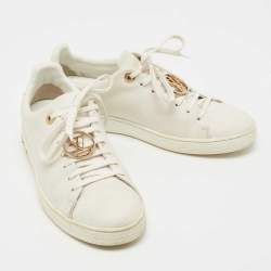 Louis Vuitton White Leather Frontrow  Sneakers Size 37.5