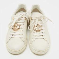 Louis Vuitton White Leather Frontrow  Sneakers Size 37.5