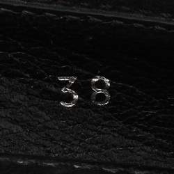 Pre Owned Louis Vuitton Black Suede Oxford Ballet Flats Size 38