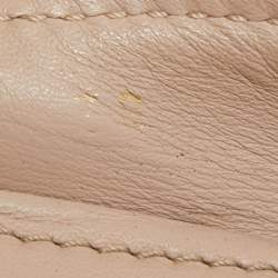 Pre Owned Louis Vuitton Beige Nubuck Leather Oxford Ballet Flats Size 38