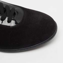 Louis Vuitton Monogram Canvas and Suede High Top Sneakers Size 37.5