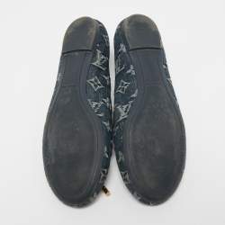 Pre Owned Louis Vuitton Blue Denim Monogram Ballet Flats Size 37