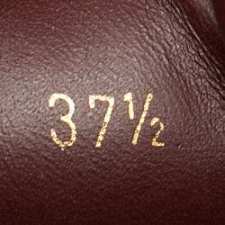 Louis Vuitton Burgundy Leather and Embossed Monogram Suede Millenium High Top Sneakers Size 37.5