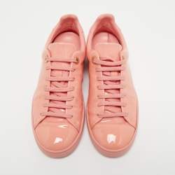 Louis Vuitton Pink Patent Leather Frontrow Sneakers Size 37