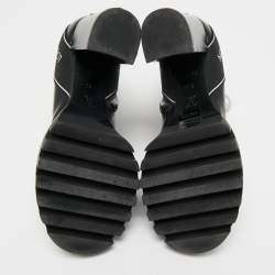 Pre Owned Louis Vuitton Black leather Star Trail Ankle Boots Size 38.5
