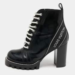 Louis Vuitton Star Trail Ankle Boots Vuitton Black Leather ref.158536 -  Joli Closet