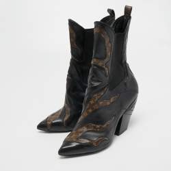Fireball leather western boots Louis Vuitton Black size 38 EU in Leather -  18746209