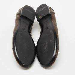 مملوكة مسبقًا Louis Vuitton Brown Monogram Round Toe Ballet Flats Size 37