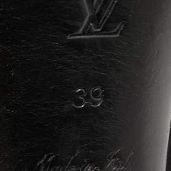 Pre Owned Louis Vuitton Black Suede Peep Toe Pumps Size 39