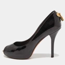 Pre Owned Louis Vuitton Burgundy Patent Leather Oh Really! Pumps Size 35