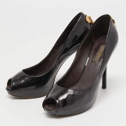 Pre Owned Louis Vuitton Burgundy Patent Leather Oh Really! Pumps Size 35