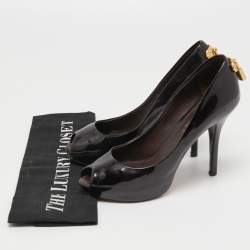 Pre Owned Louis Vuitton Burgundy Patent Leather Oh Really! Pumps Size 35