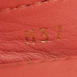 Pre Owned Louis Vuitton Orange Epi Leather Bow Slip On Loafers Size 37