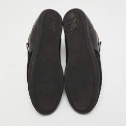 Louis Vuitton Black/Brown Suede, Patent Leather and Monogram Canvas Move Up Sneakers Size 38