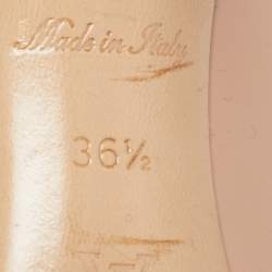 Pre Owned Louis Vuitton Pink Leather Urban Twist Pumps Size 36.5