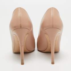 Pre Owned Louis Vuitton Pink Leather Urban Twist Pumps Size 36.5