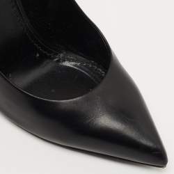 Pre Owned Louis Vuitton Black/Brown Leather and Monogram Canvas Matchmake Pumps Size 36