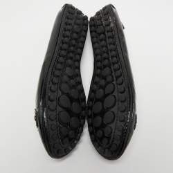 Pre Owned Louis Vuitton Black Patent Leather Oxford Ballet Flats Size 36.5