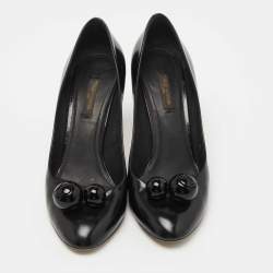 مملوكة مسبقًا Louis Vuitton Black Leather Ball Pumps Size 38