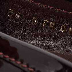 مملوكة مسبقًا Louis Vuitton Burgundy Patent Leather Oxford Loafers Size 38