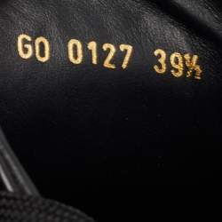 Louis Vuitton Black Monogram Embossed Leather Low Top Sneakers Size 39.5