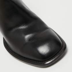 Louis Vuitton Black Leather Ankle Boots Size 39