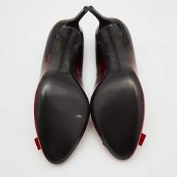 Pre Owned Louis Vuitton Ombre Black/Red Patent Leather Fiance Pumps Size 39