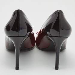 Pre Owned Louis Vuitton Ombre Black/Red Patent Leather Fiance Pumps Size 39