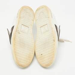 Louis Vuitton White Leather Frontrow  Sneakers Size 39.5