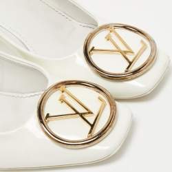 Pre Owned Louis Vuitton White Patent Leather Madeleine Pumps Size 39