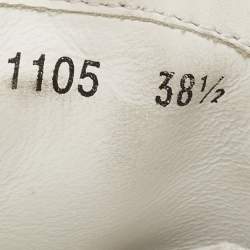 Pre Owned Louis Vuitton White/Cream Suede and Leather High Top Sneakers Size 38.5