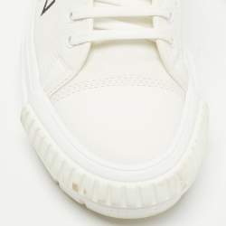Louis Vuitton White/Brown Monogram Canvas Lace Up Sneakers Size 40