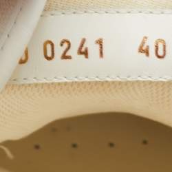 Louis Vuitton White/Brown Monogram Canvas Lace Up Sneakers Size 40