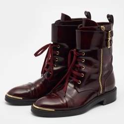 Louis Vuitton Burgundy Leather Diplomacy Ranger Boots Size 40 at 1stDibs   shoe-leather diplomacy, burgundy louis vuitton shoes, louis vuitton ranger  boots