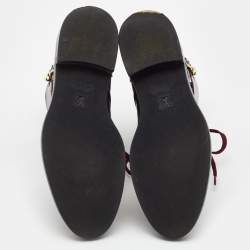 Pre Owned Louis Vuitton Burgundy Leather Diplomacy Ranger Boots Size 38