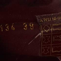 Pre Owned Louis Vuitton Burgundy Leather Diplomacy Ranger Boots Size 38