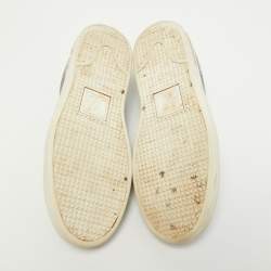 Louis Vuitton Brown Monogram Canvas and Patent Leather Frontrow Sneakers Size 37
