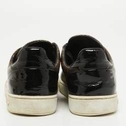 Louis Vuitton Brown Monogram Canvas and Patent Leather Frontrow Sneakers Size 37