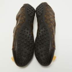 Louis Vuitton Brown Monogram Canvas and Leather Lovely Ballet Flats Size 37