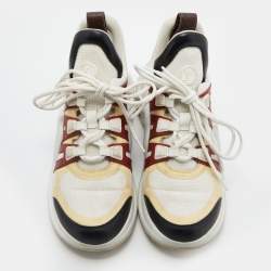 Louis Vuitton Multicolor Mesh and Leather Archlight Low Top Sneakers Size 39