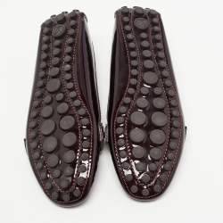 Pre Owned Louis Vuitton Burgundy Patent leather Oxford Loafers Size 39