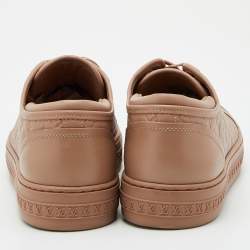 مملوكة مسبقًا Louis Vuitton Old Rose Monogram Embossed Leather Jazzy Low Top Sneakers Size 39