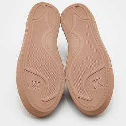 مملوكة مسبقًا Louis Vuitton Old Rose Monogram Embossed Leather Jazzy Low Top Sneakers Size 39
