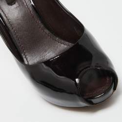 Louis Vuitton Burgundy Patent Leather Oh Really! Pumps Size 38